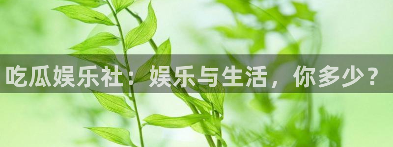 51吃瓜全网更新最快：吃瓜娱乐社：娱乐与生活，你多少？
