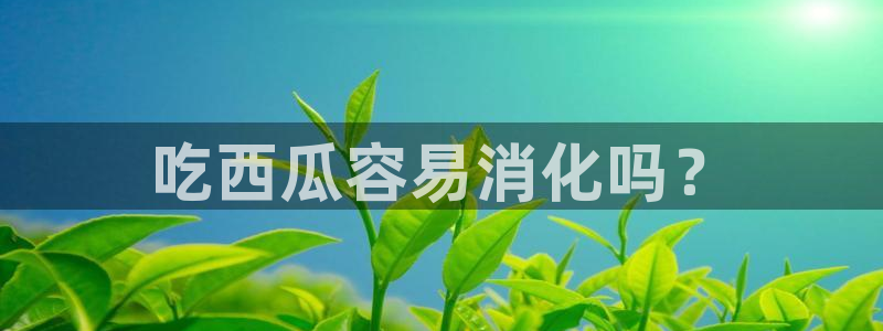 51吃瓜张津瑜：吃西瓜容易消化吗？